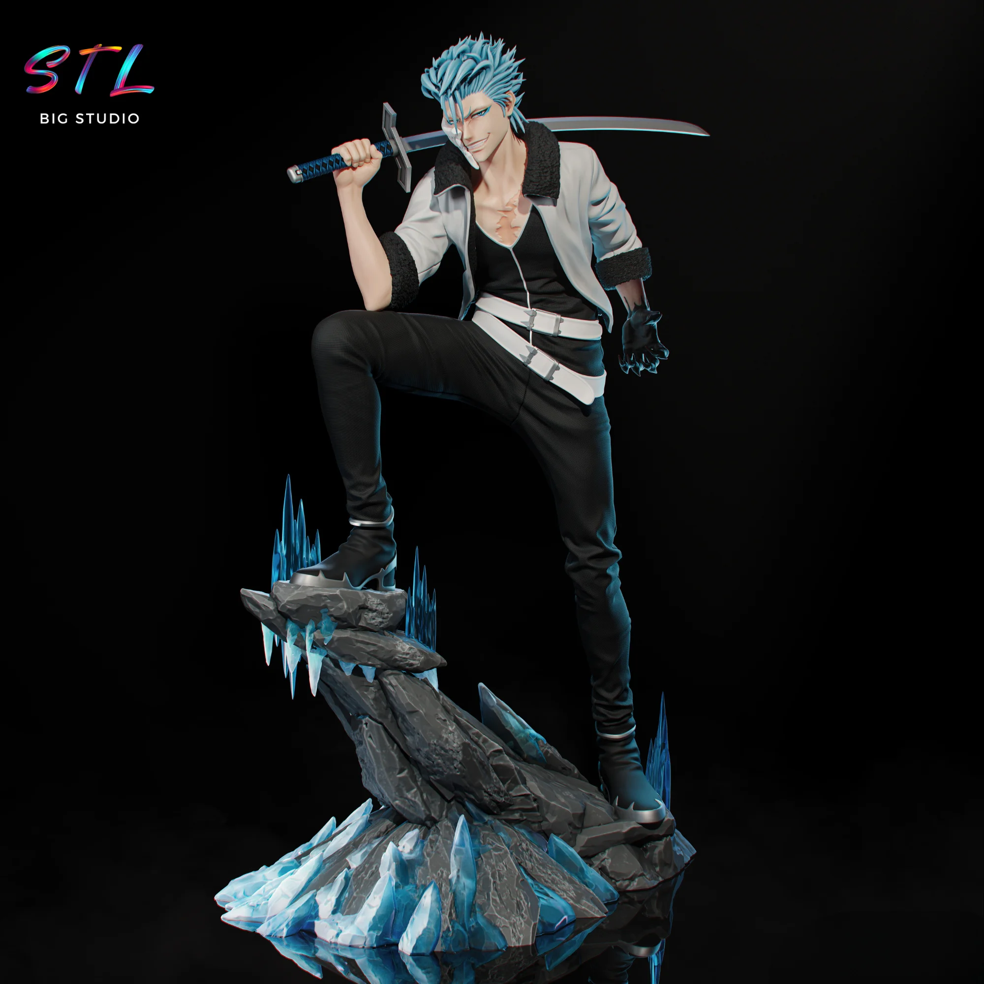 Grimmjow STL | Bleach | 3D Printing Figure Model — view 3