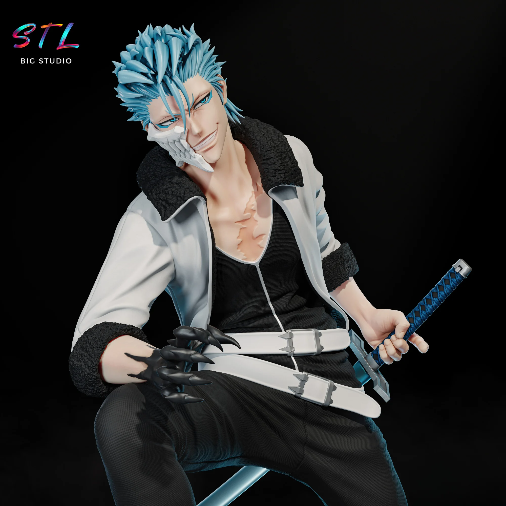 Grimmjow STL | Bleach | 3D Printing Figure Model — view 5