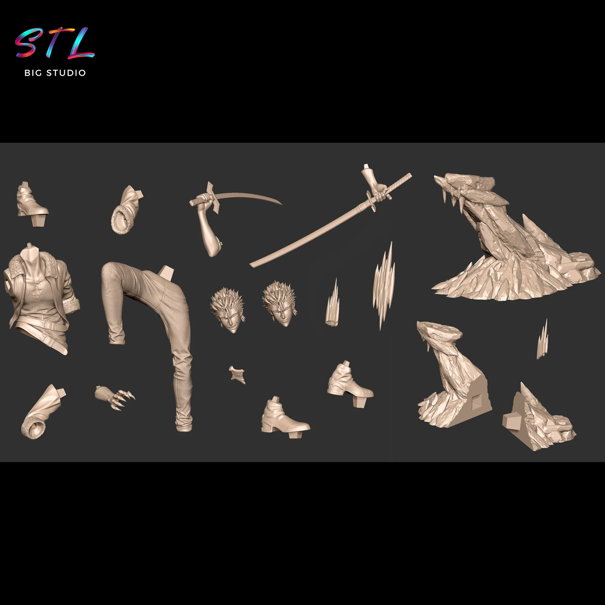Grimmjow STL | Bleach | 3D Printing Figure Model — view 6