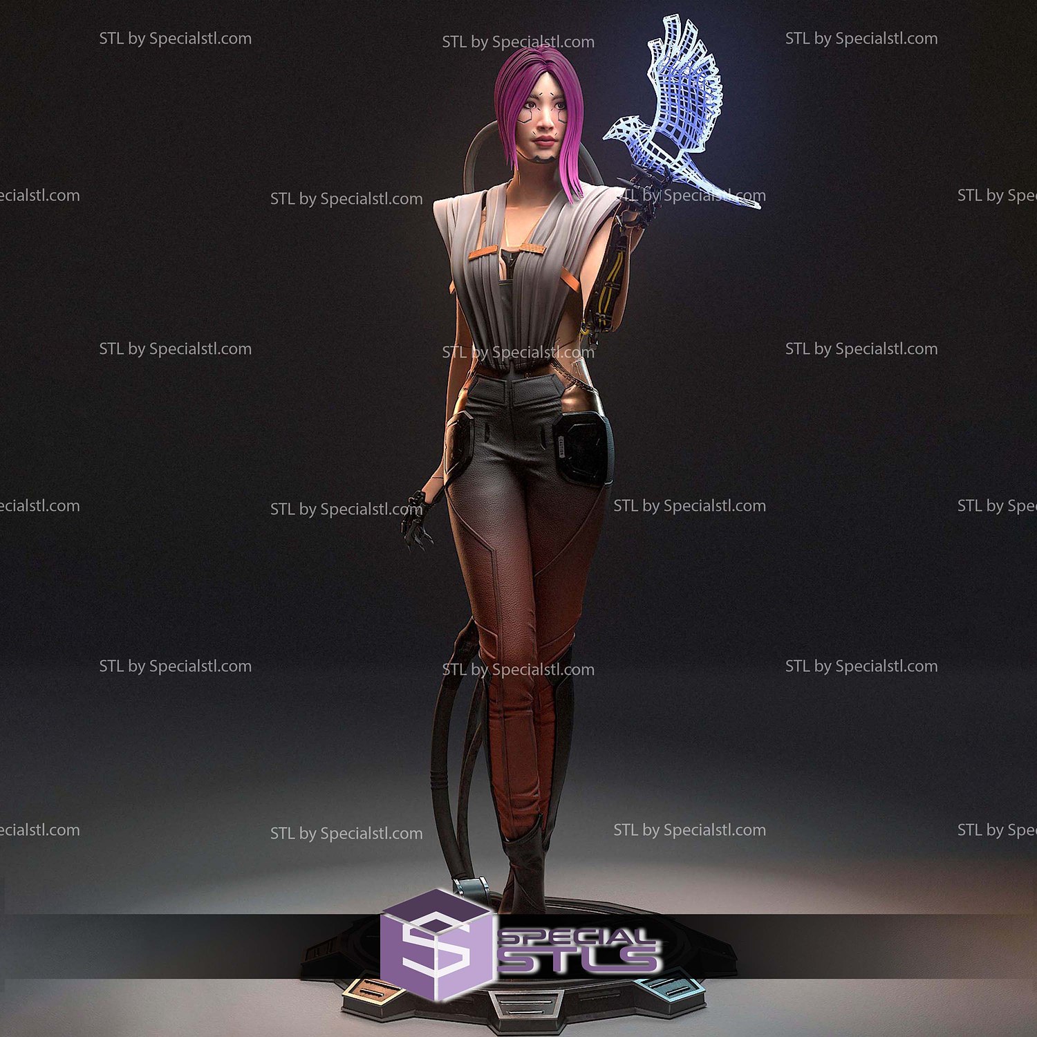 Songbird Cyberpunk 2077 STL Files 3D Model — view 4