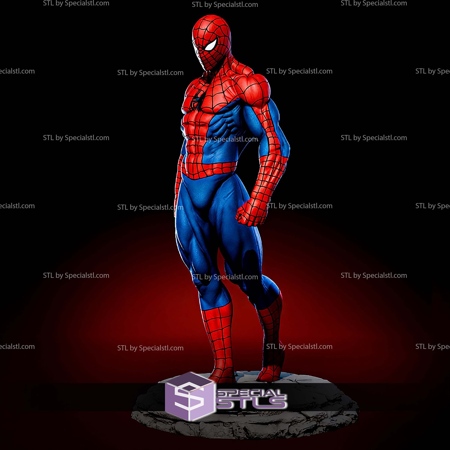 Spiderman Museum Pose STL Files 3D Model — view 2