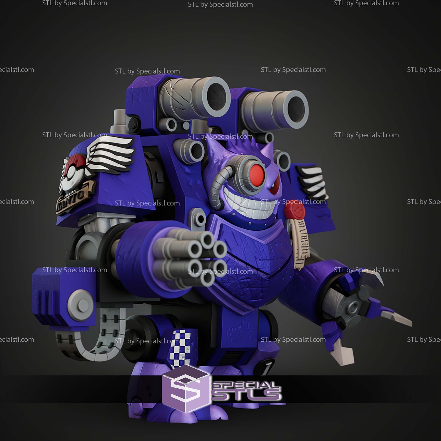 Gengar Dreadnought Mashup STL Files 3D Model — view 2