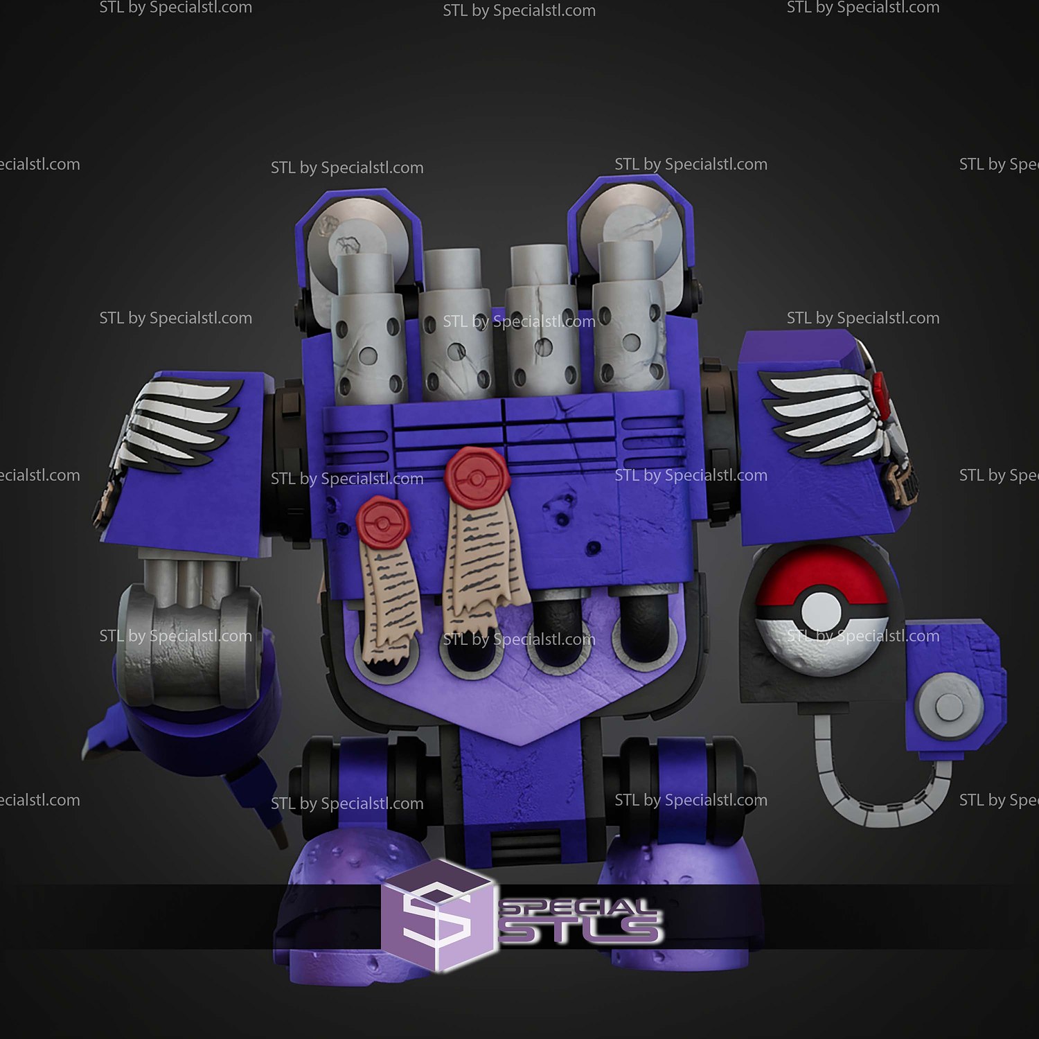 Gengar Dreadnought Mashup STL Files 3D Model — view 3