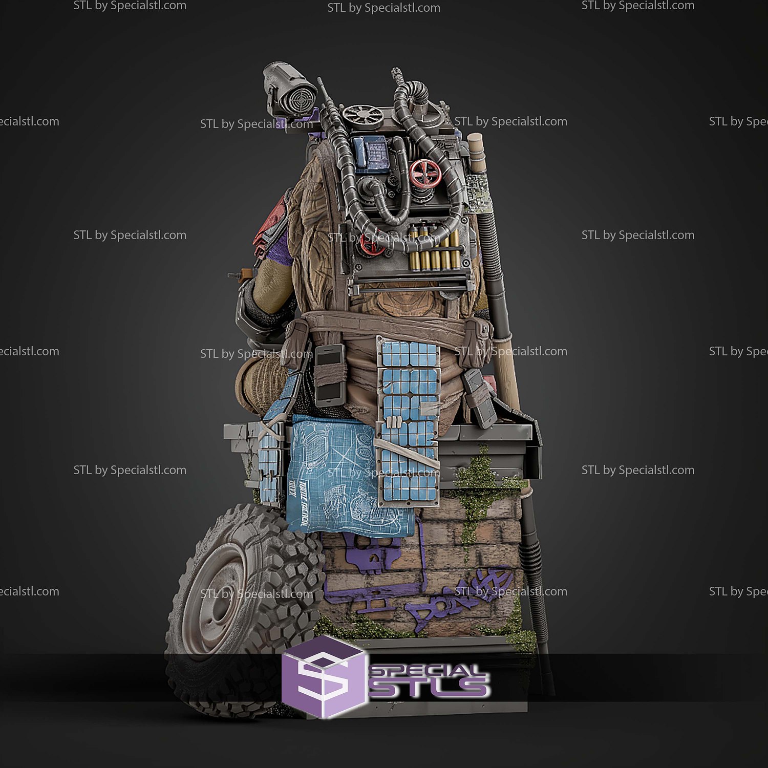 Donatello TMNT Tech 341mm STL Files 3D Model — view 2