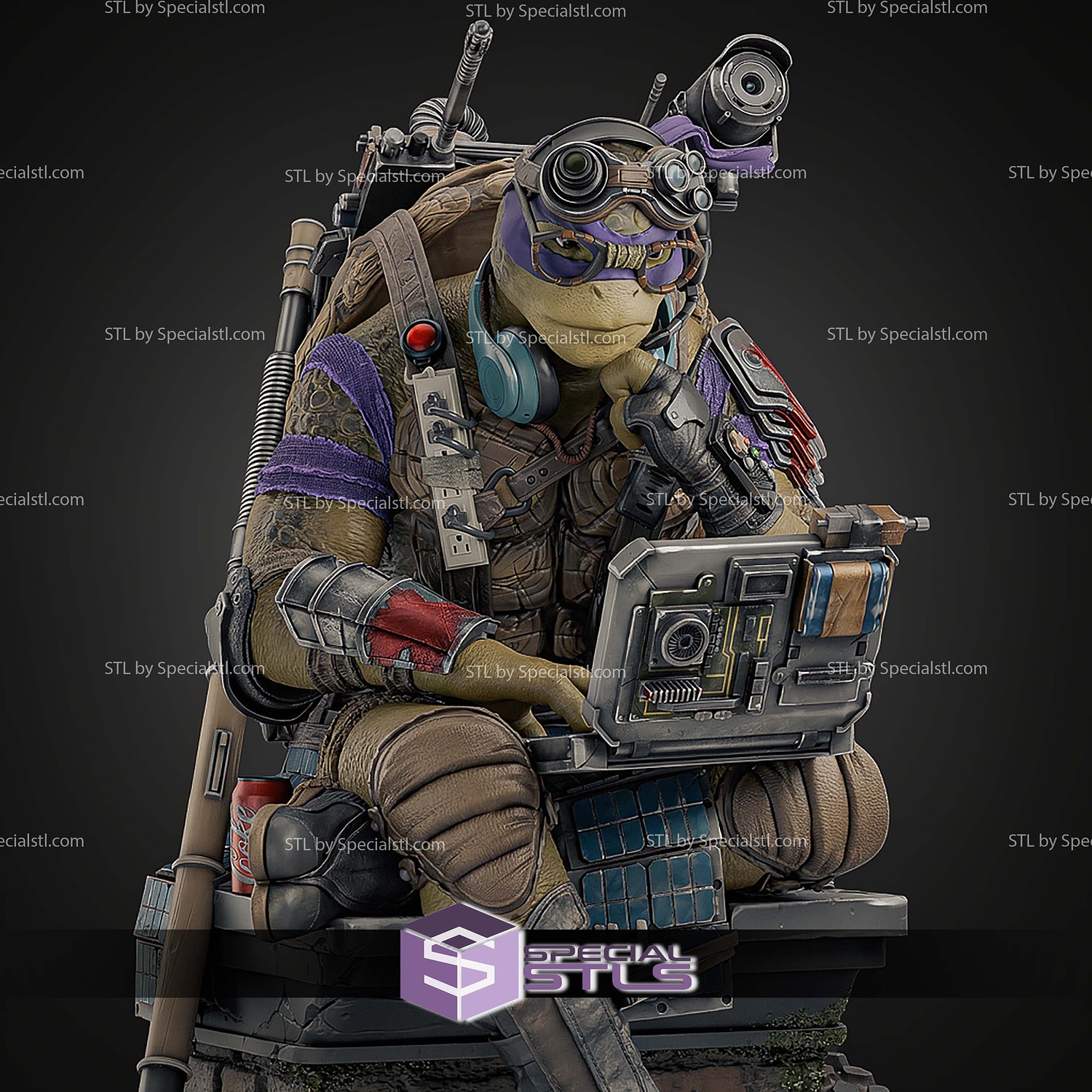 Donatello TMNT Tech 341mm STL Files 3D Model — view 3