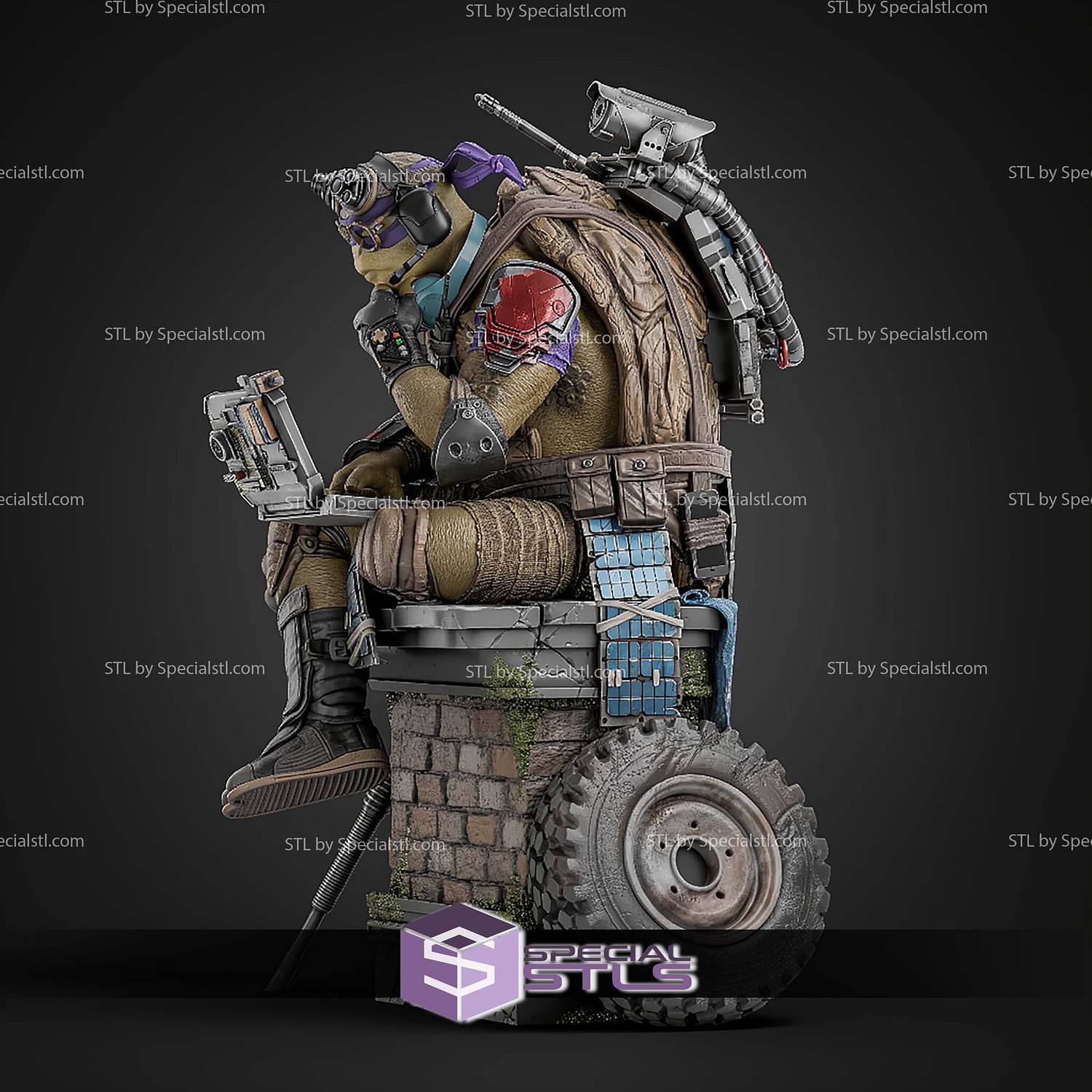 Donatello TMNT Tech 341mm STL Files 3D Model — view 4
