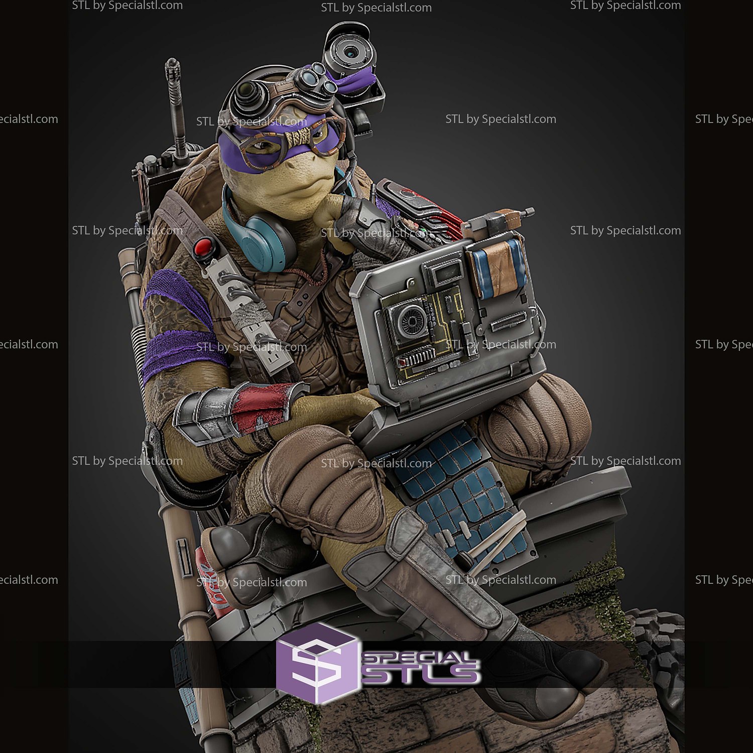 Donatello TMNT Tech 341mm STL Files 3D Model — view 6