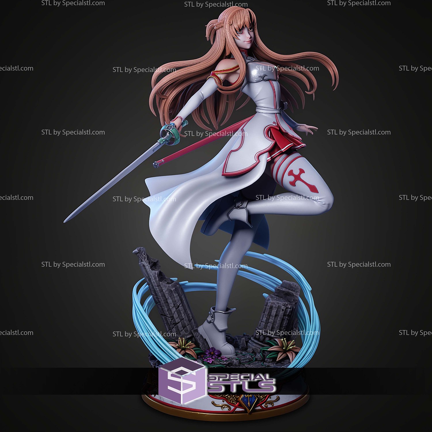 Asuna Sword Art Online 1-6 STL Files 3D Model — view 2