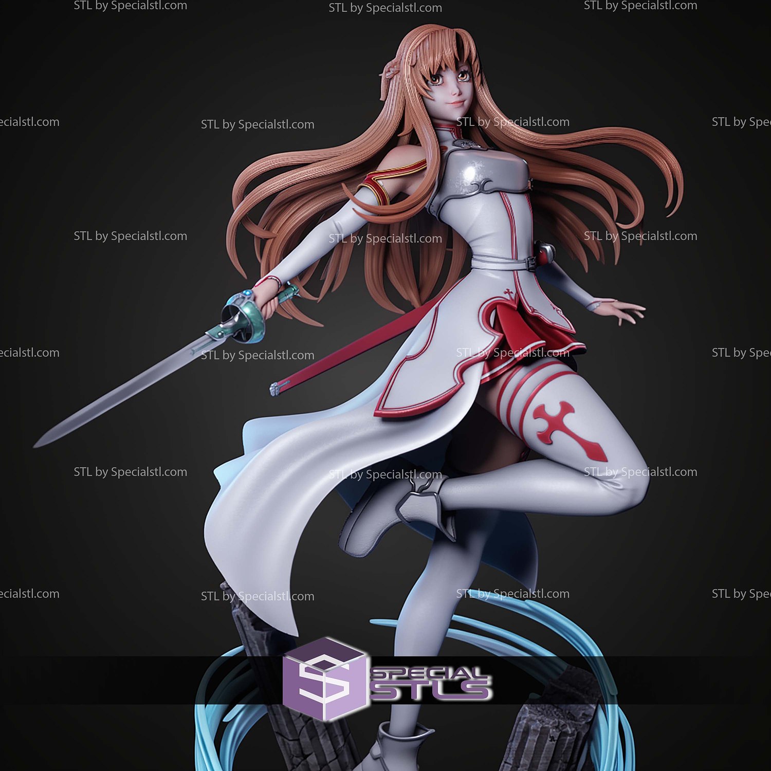 Asuna Sword Art Online 1-6 STL Files 3D Model — view 6
