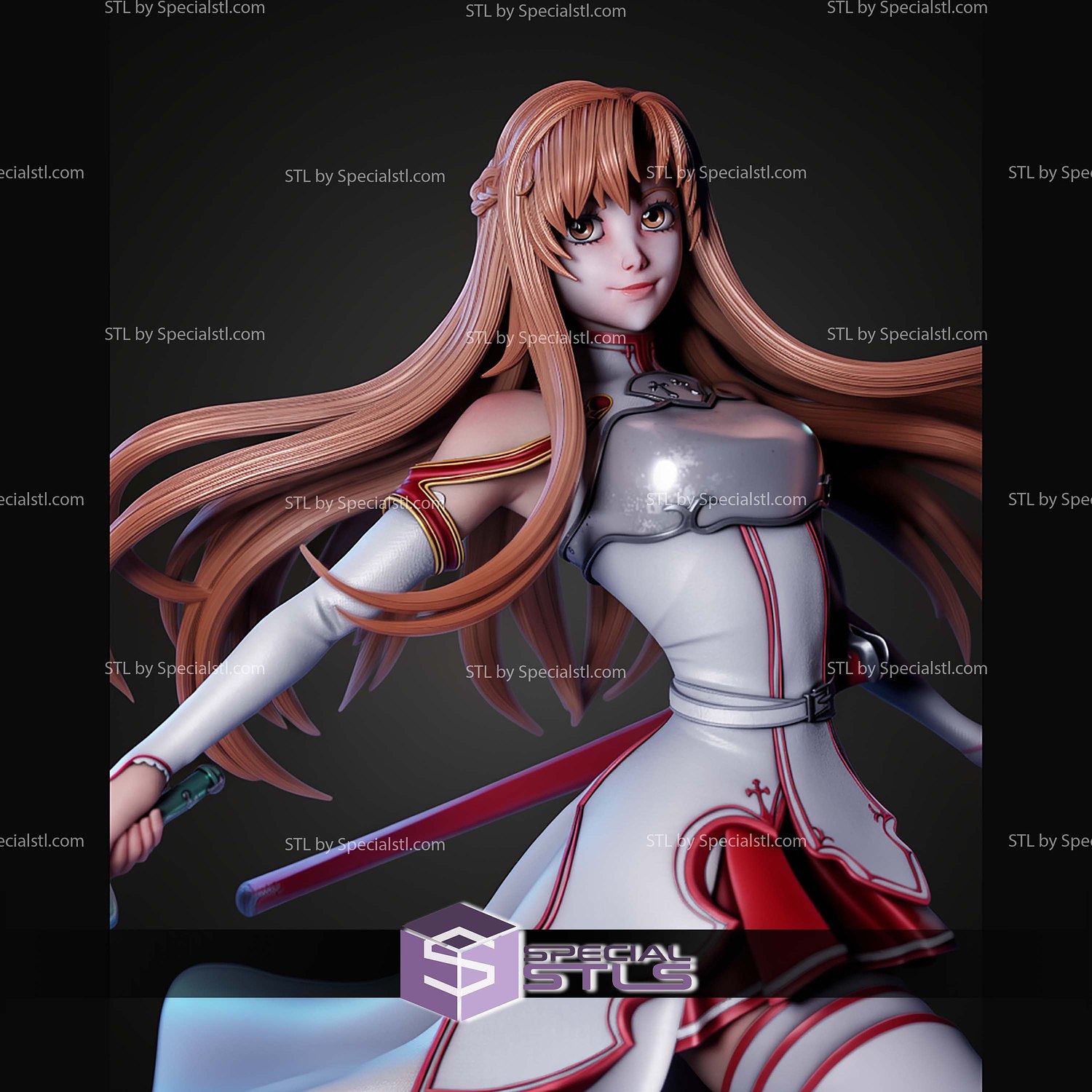 Asuna Sword Art Online 1-6 STL Files 3D Model — view 7