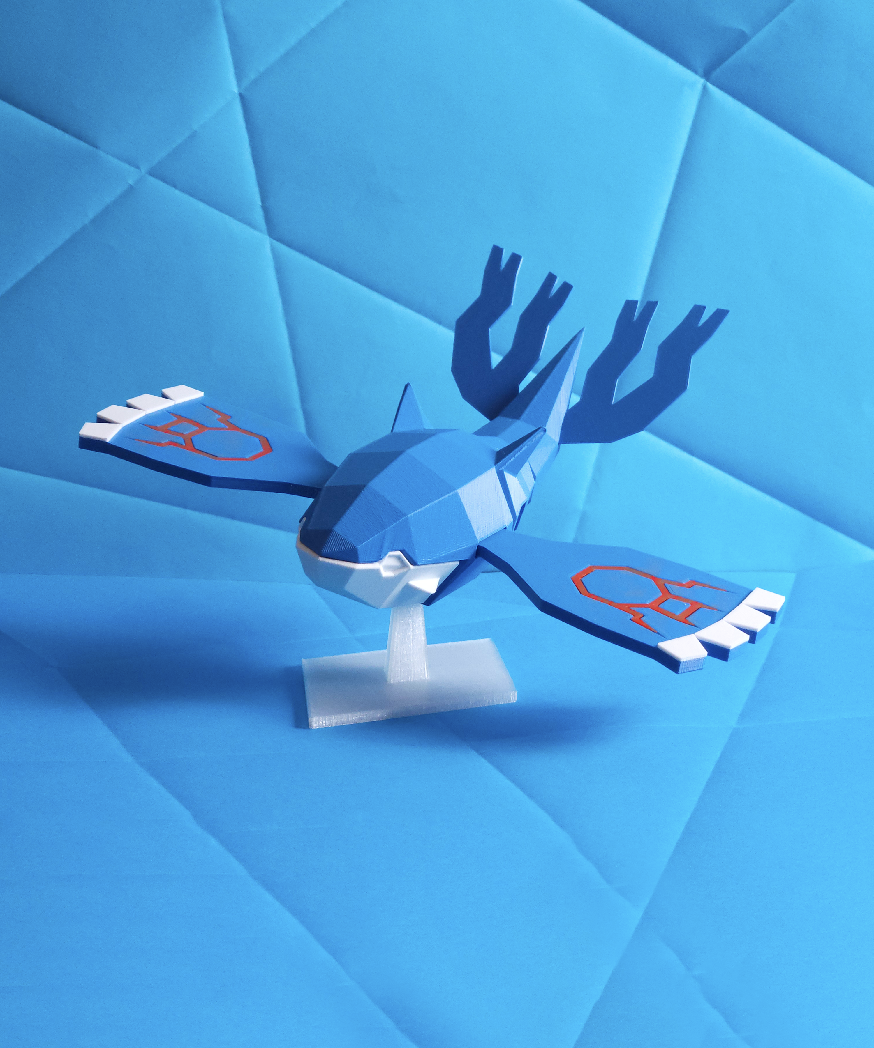 Kyogre Low Poly Pokemon 3D STL Model
