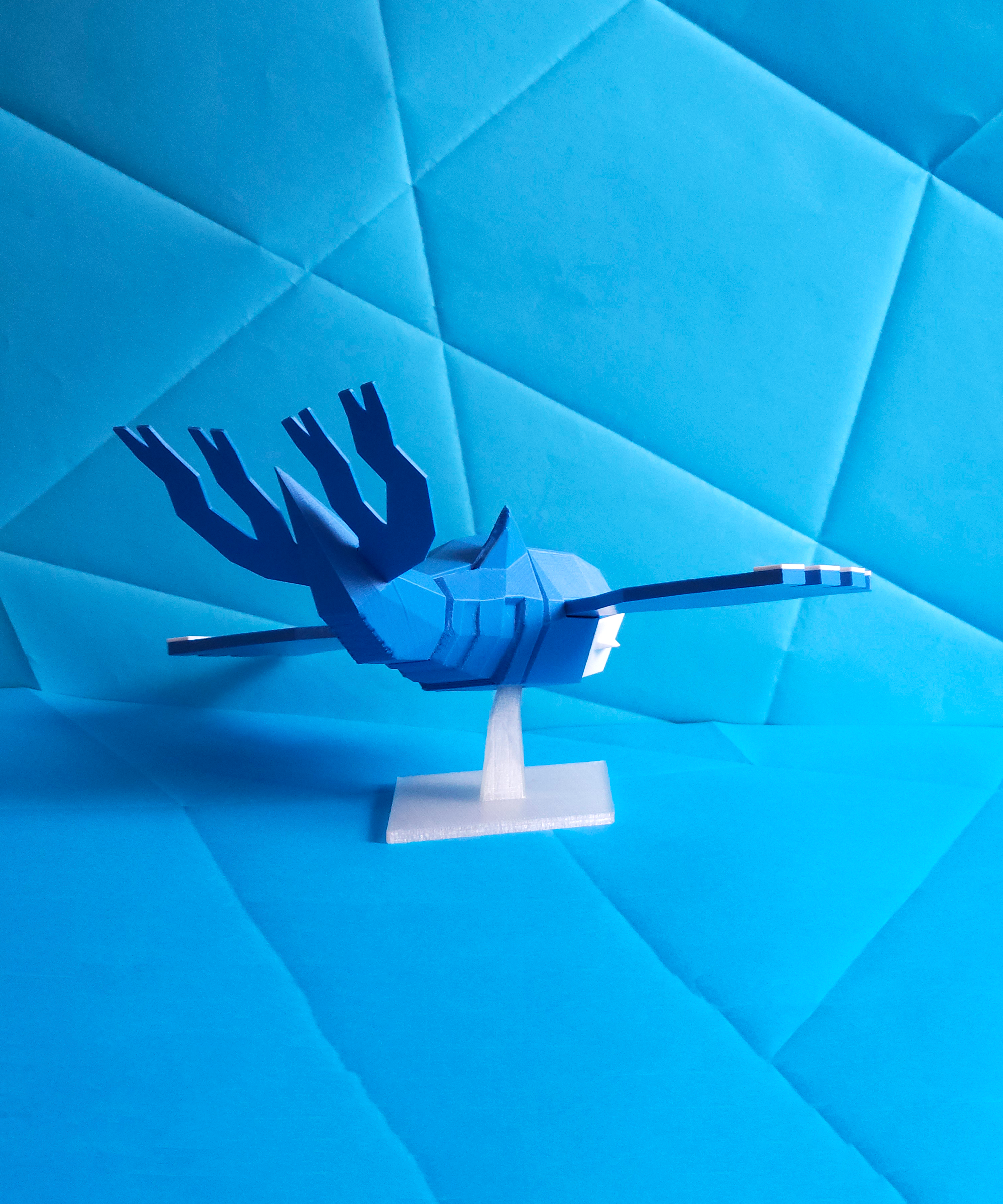Kyogre Low Poly Pokemon 3D STL Model — view 3