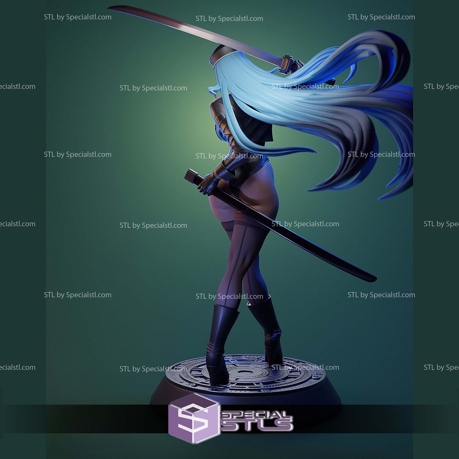Esdeath and Katana STL Files 3D Model — view 3