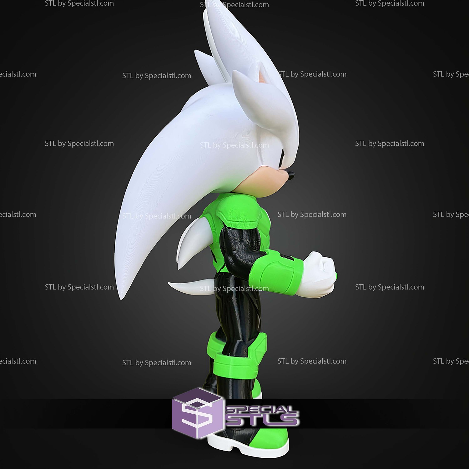 Super Basic STL Silver X Green Lantern No AMS 3D Model — view 7