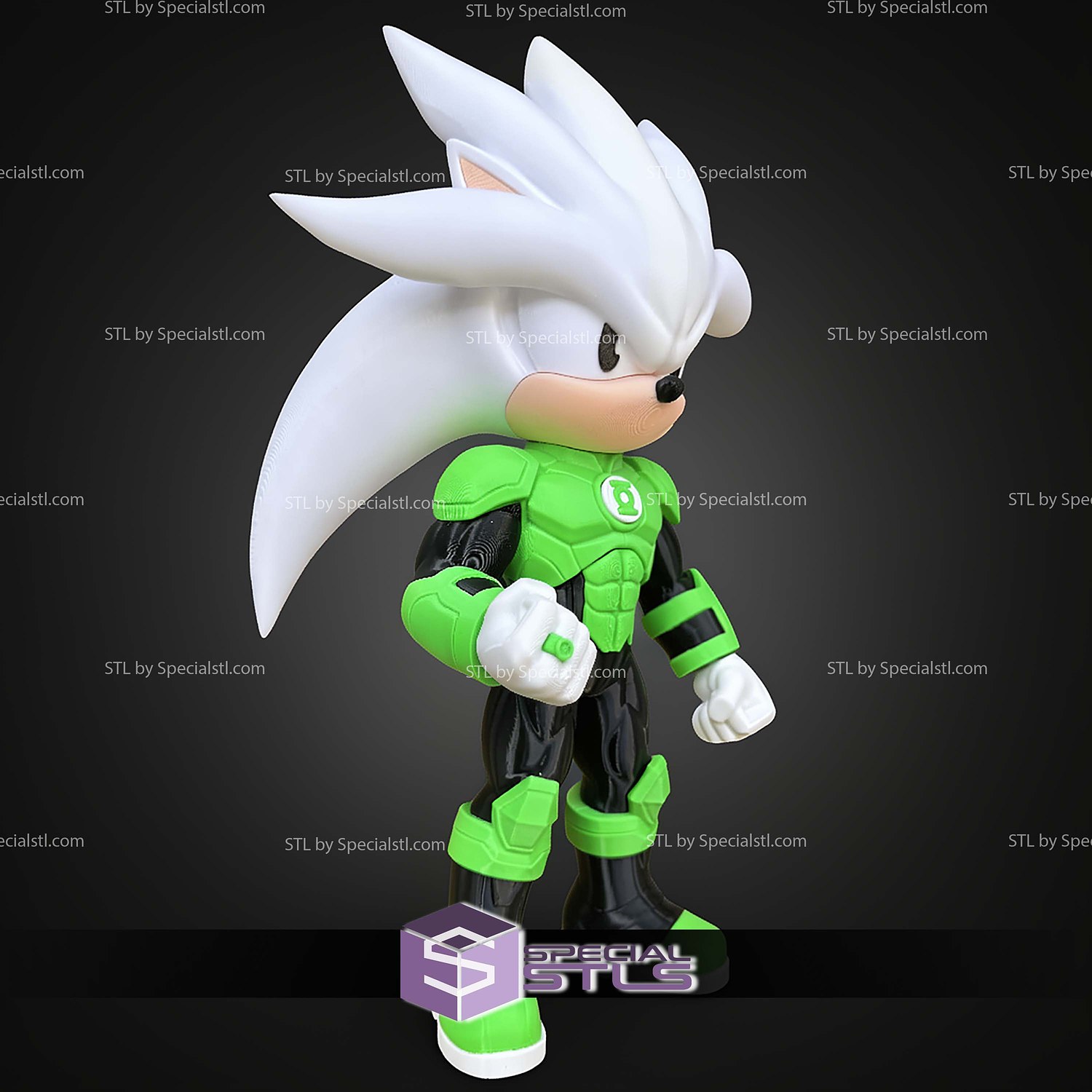 Super Basic STL Silver X Green Lantern No AMS 3D Model — view 8