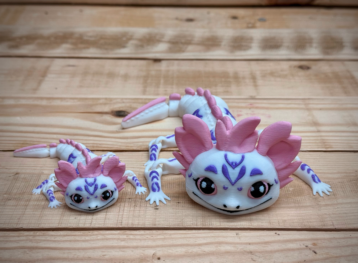 Axolotl Flex (design 2) 3D STL Model — view 3