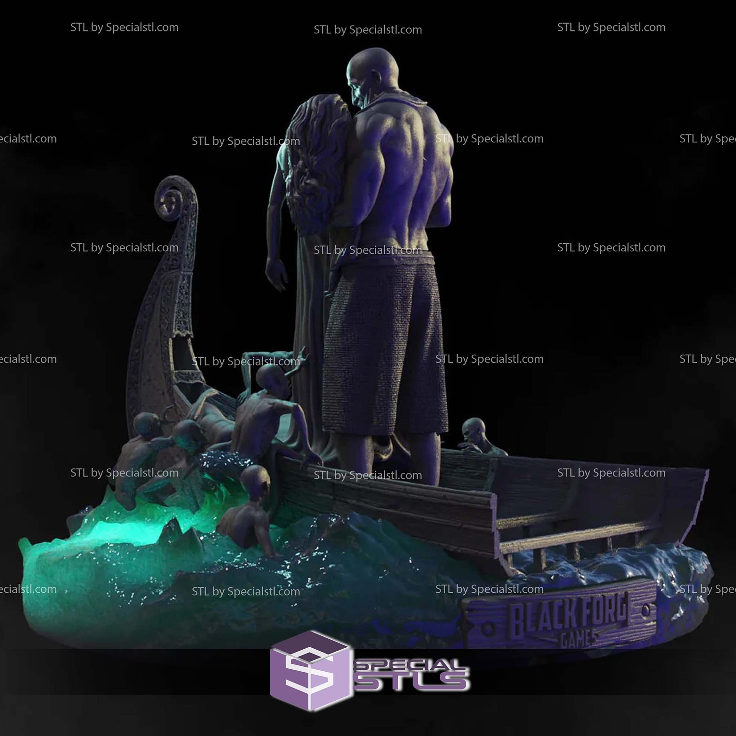 Nastrond Embrace Diorama 3D Printer Files STL Model — view 3