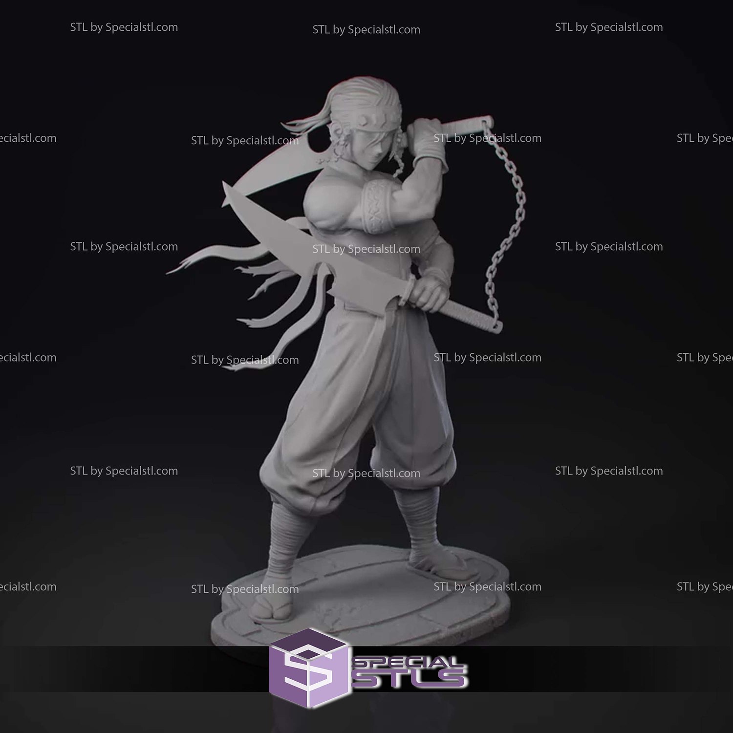 Tengen Uzui Sword Standalone 3D Printer Files STL Model — view 2