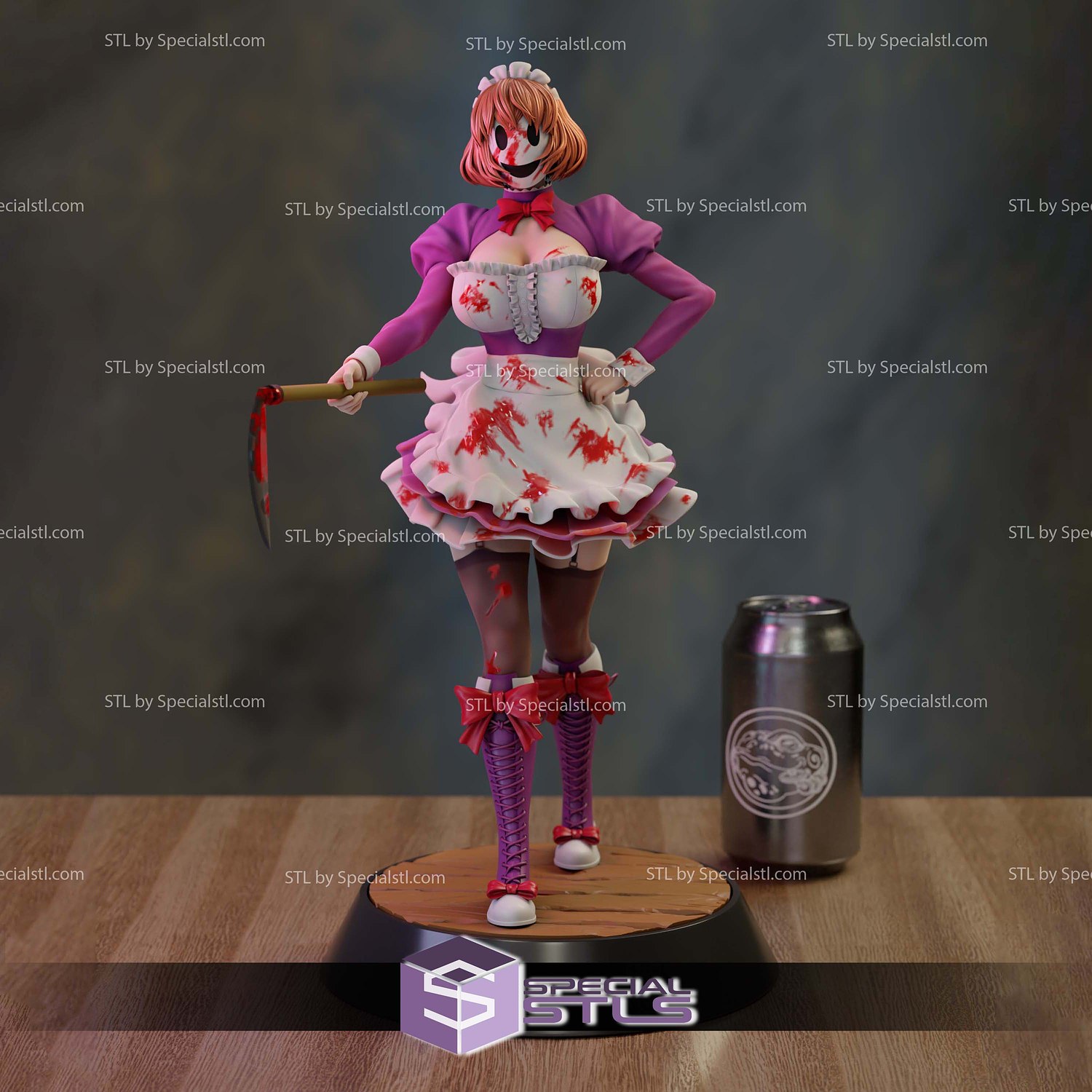 Maid Mask Tenkuu Shinpan 3D Printer Files STL Model — view 2
