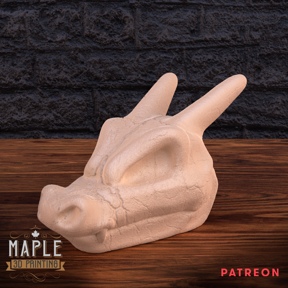 Charizard Skull - Solid and Hollow - Pokemon 3D STL Model