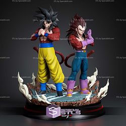 Goku And Vegeta SSJ4 STL Files 3D Model