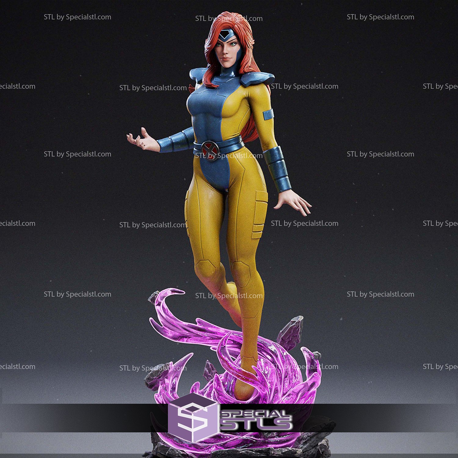 Jean Grey X Men 1 10 Scale 3D Printer Files STL Model — view 3
