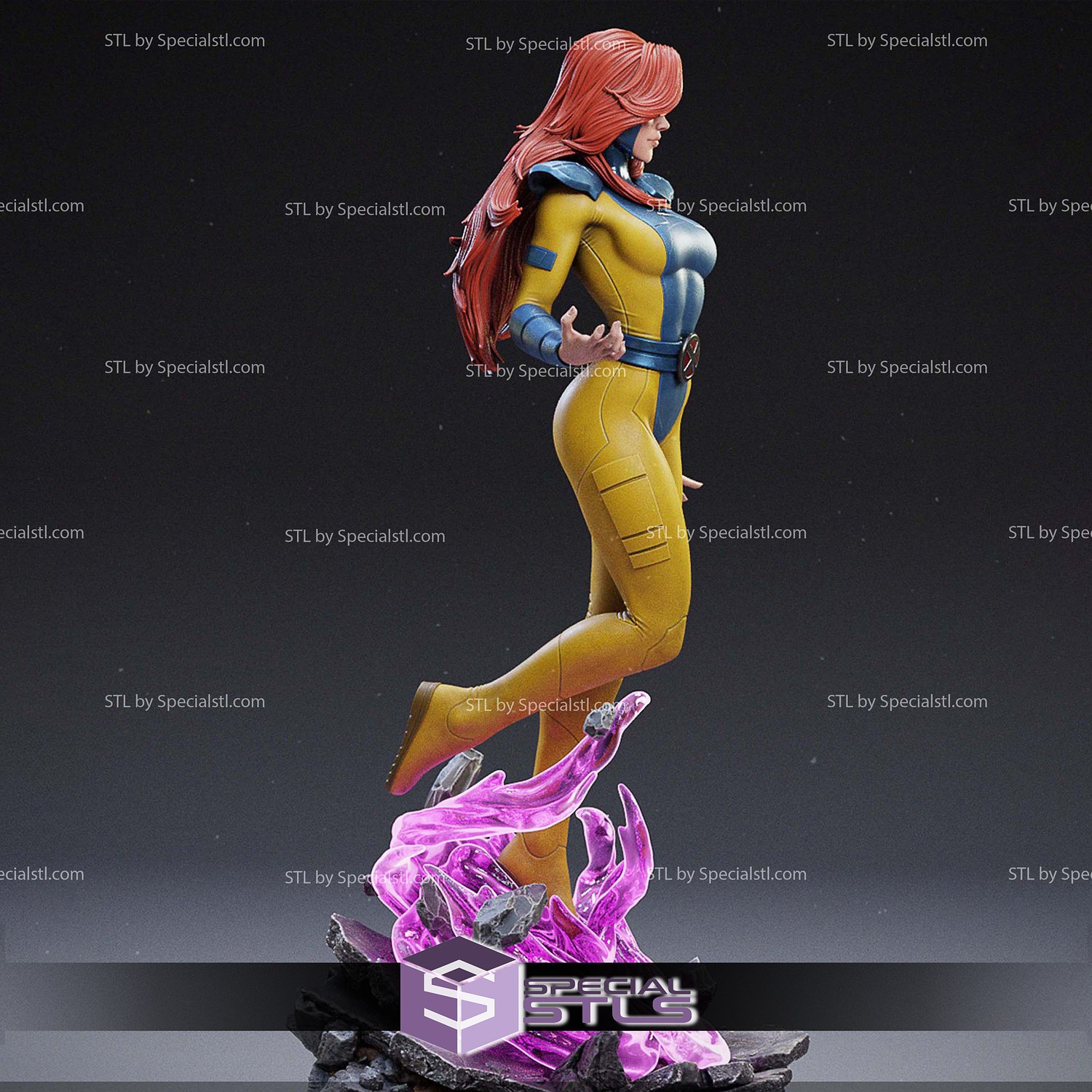 Jean Grey X Men 1 10 Scale 3D Printer Files STL Model — view 4