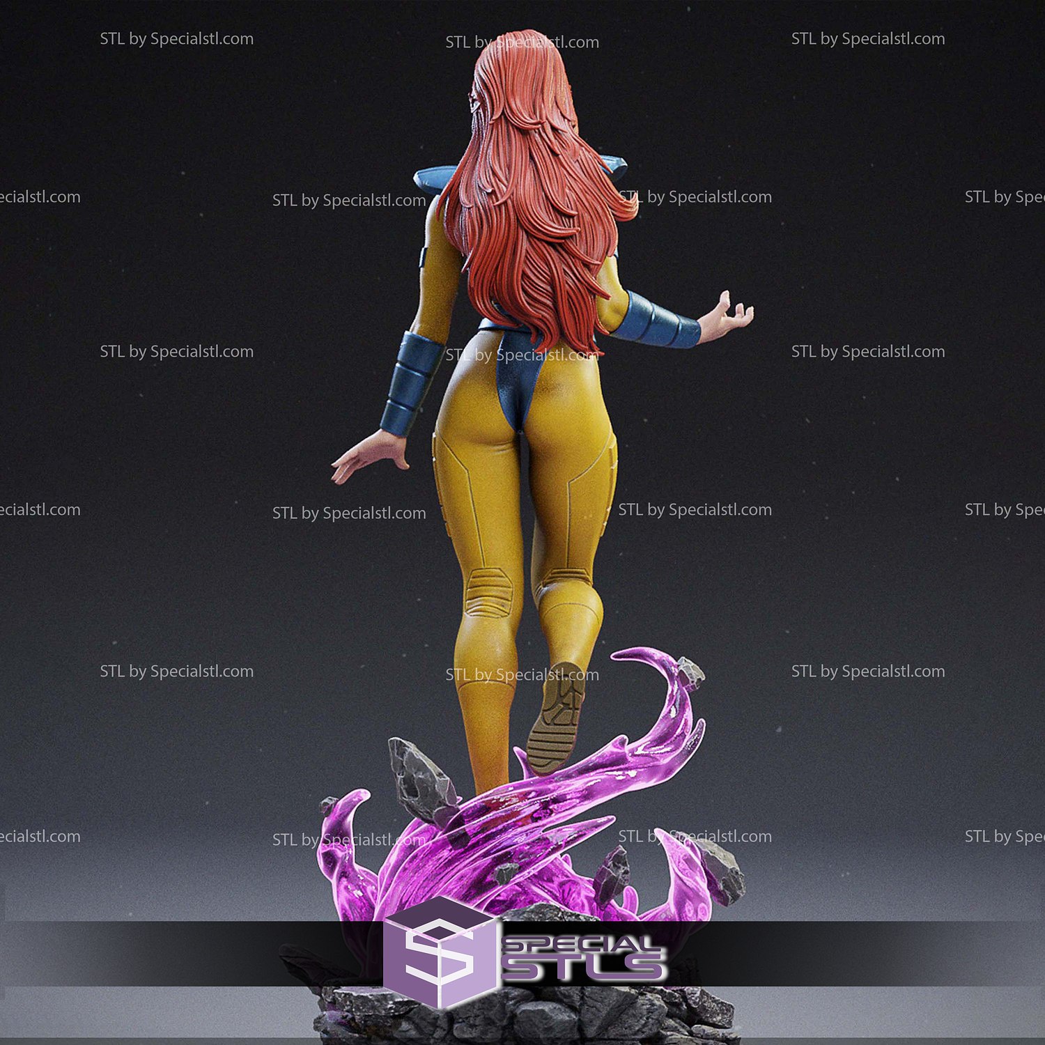 Jean Grey X Men 1 10 Scale 3D Printer Files STL Model — view 5