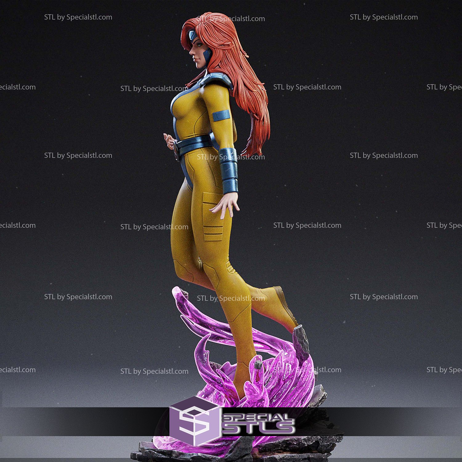Jean Grey X Men 1 10 Scale 3D Printer Files STL Model — view 6