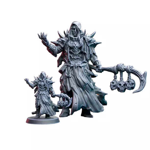 Necromancer V - Tabletop RPG Miniature 3D STL Model