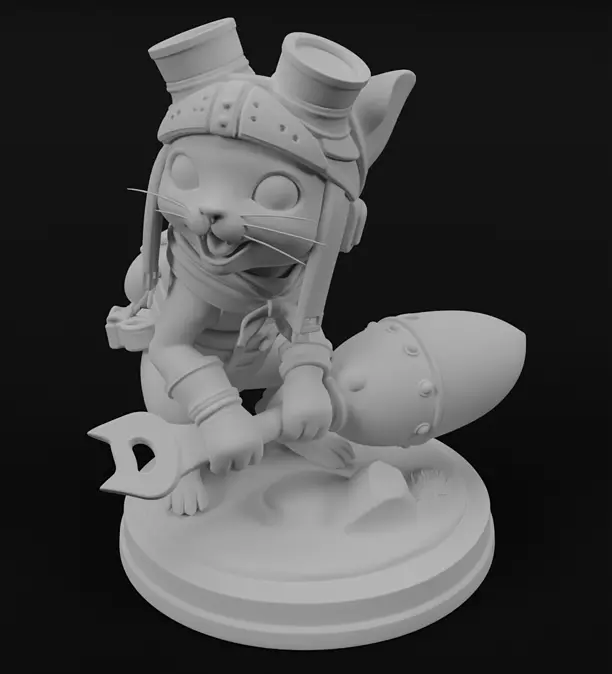 Palico Companion Monster Hunter Figurine 3D model for 3D print STL Model