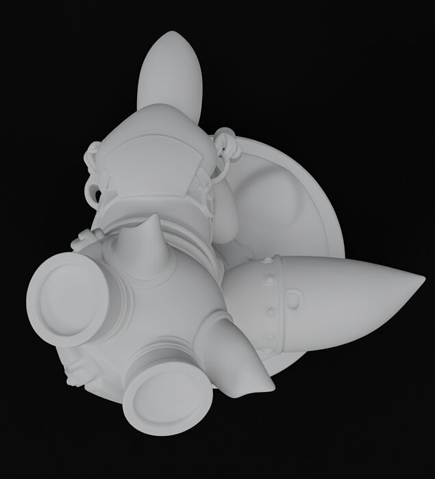 Palico Companion Monster Hunter Figurine 3D model for 3D print STL Model — view 3