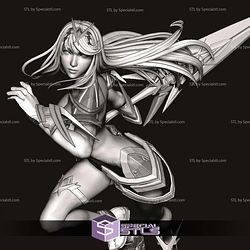 Mythra Xenoblade Action Pose V3 STL Files 3D Model