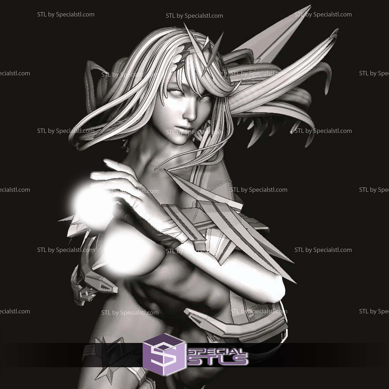 Mythra Xenoblade Action Pose V3 STL Files 3D Model — view 2