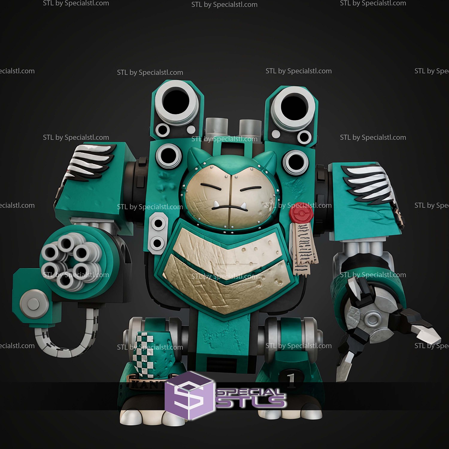 Snorlax Dreadnought Mashup STL Files 3D Model — view 4