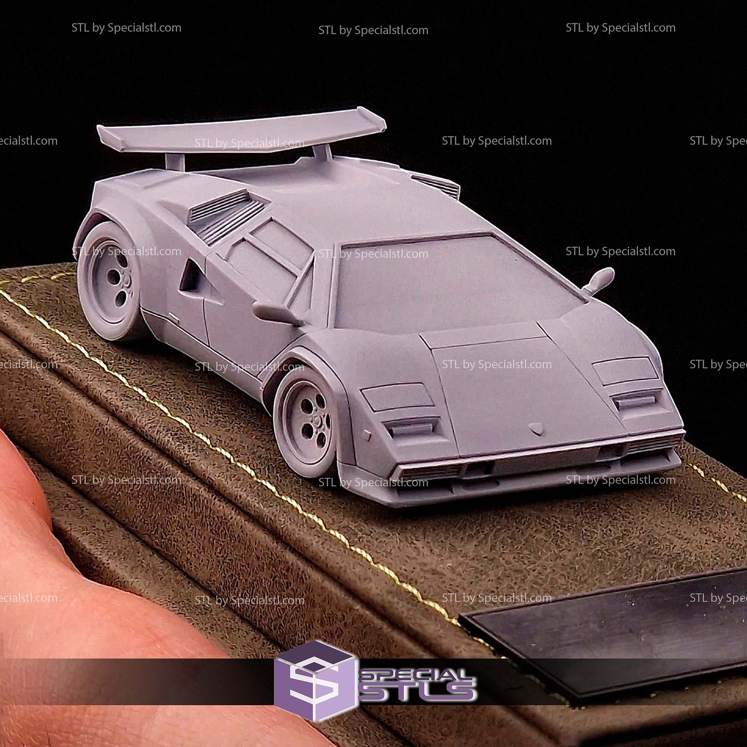 Model Kit Car STL Files Lamborghini Countach 3D Model — view 2