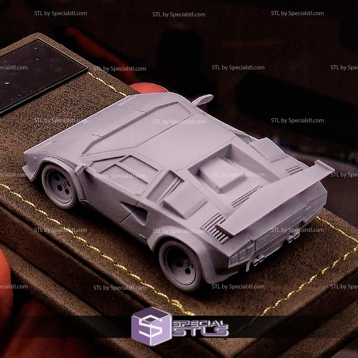 Model Kit Car STL Files Lamborghini Countach 3D Model — view 4