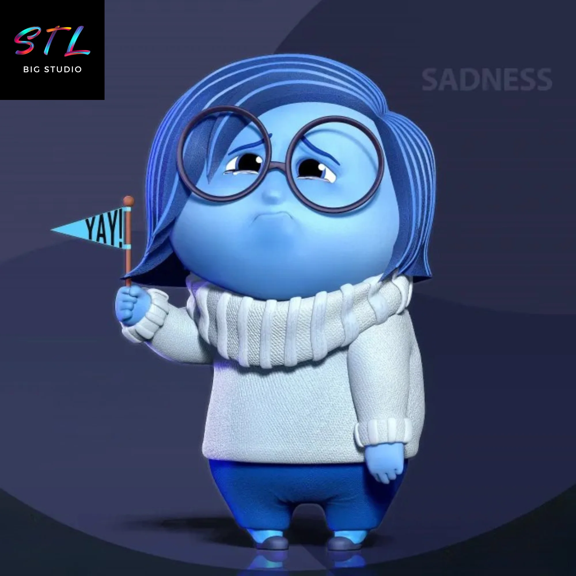 Sadness STL | Inside Out | 3D Printable Figure Model