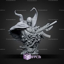 Spawn Green Flame Bust STL Files 3D Model