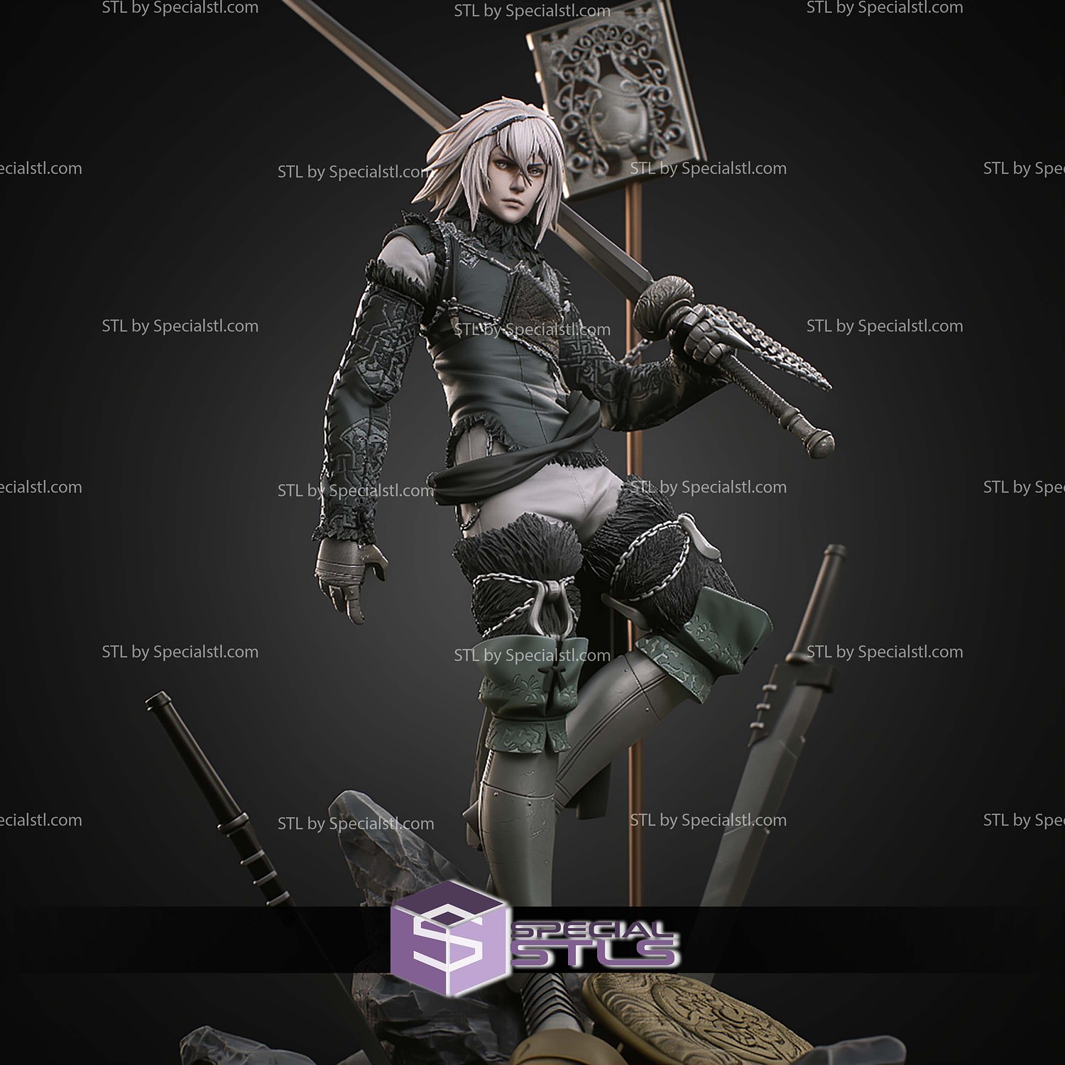Brother Nier 427mm STL Files 3D Model — view 5