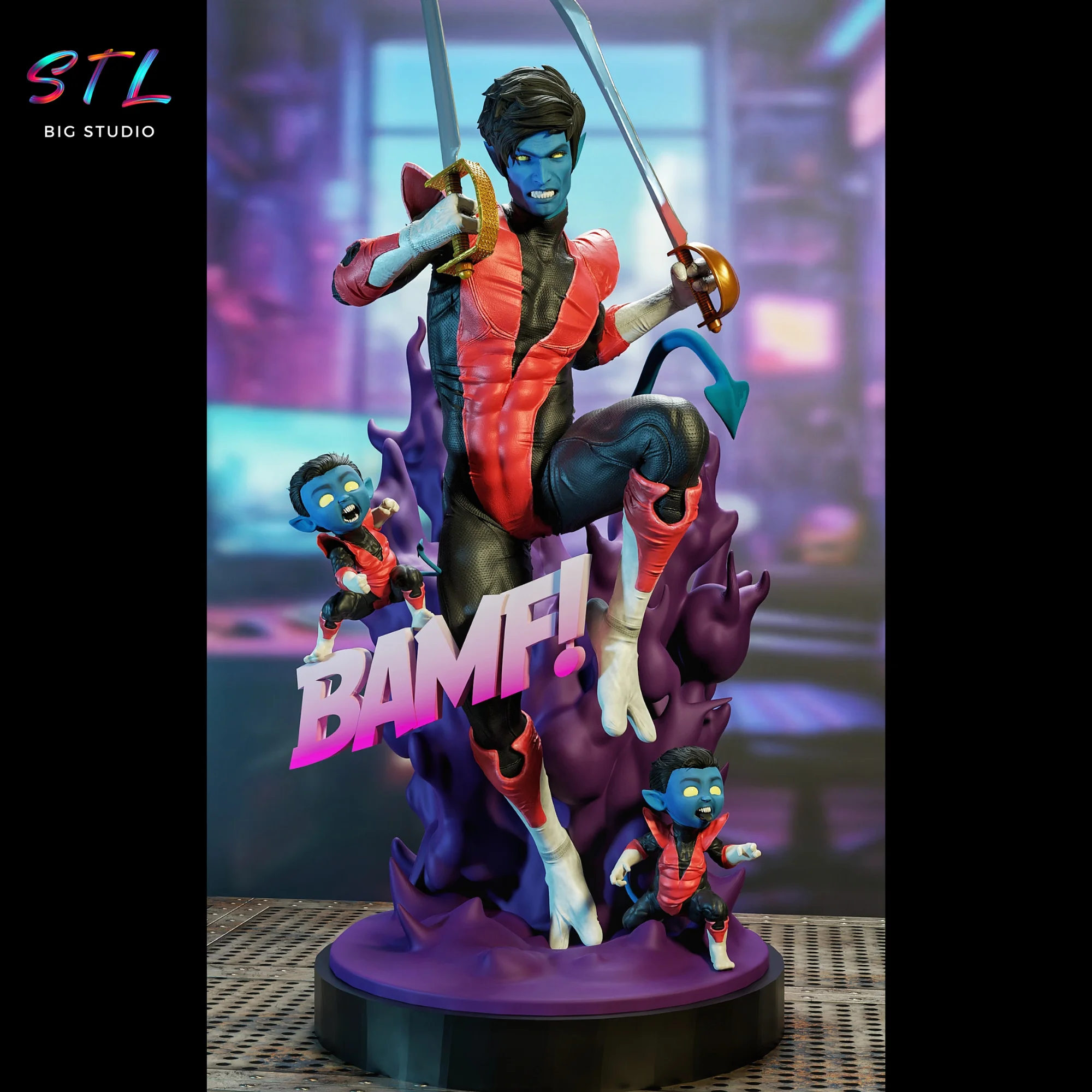 Nightcrawler STL | X-Men | 3D Printable Figure Model