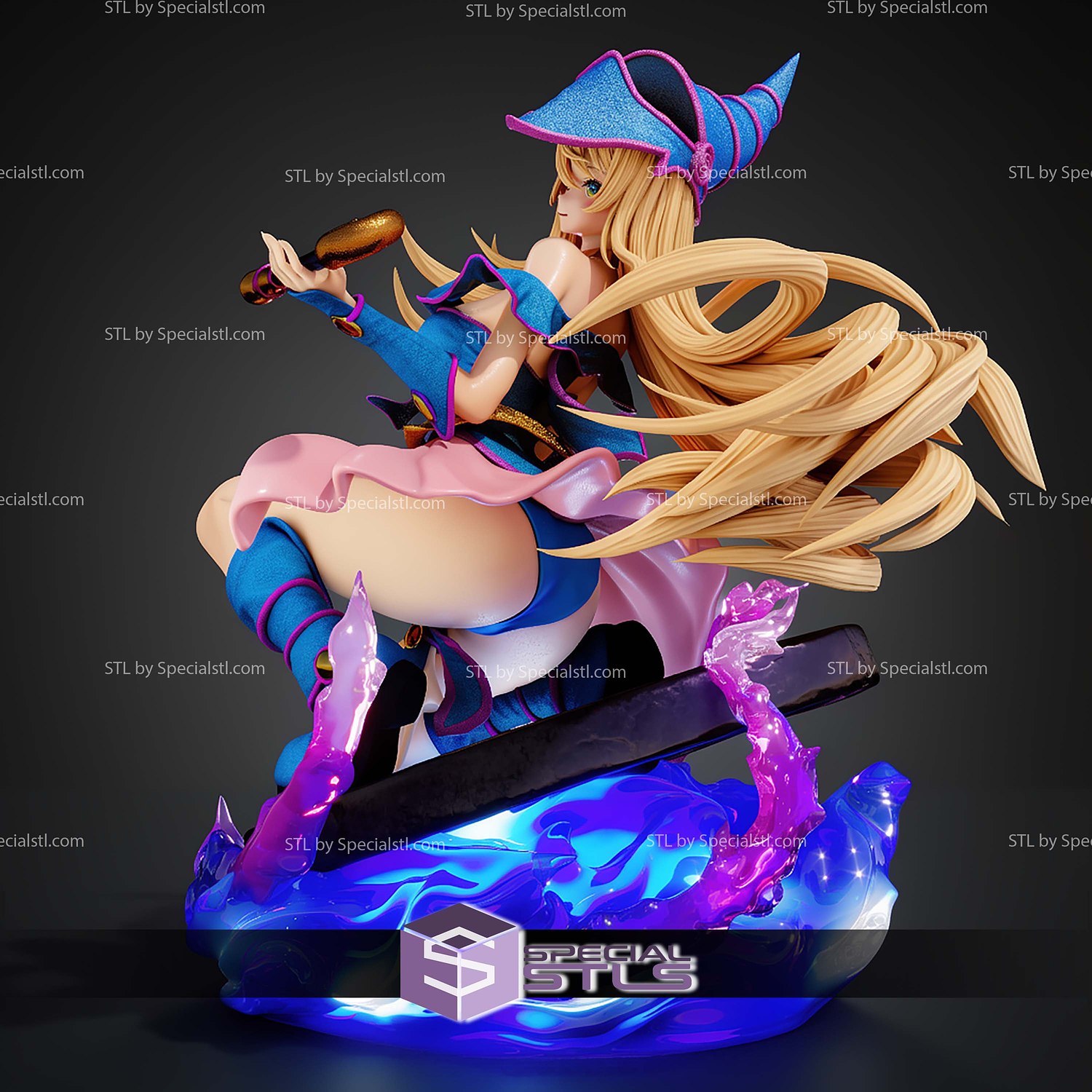 Dark Magician Girl 200mm STL Files 3D Model — view 2