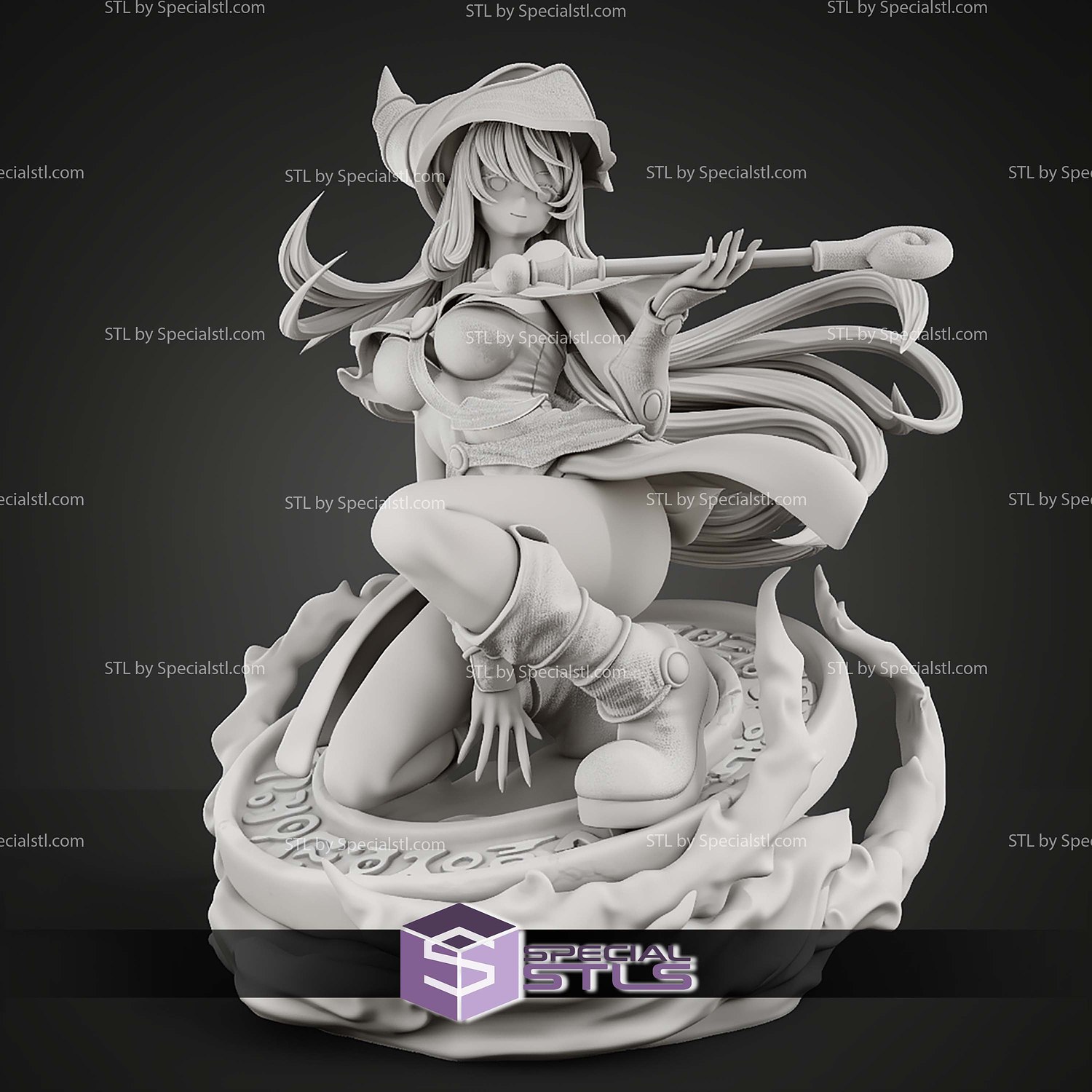Dark Magician Girl 200mm STL Files 3D Model — view 4