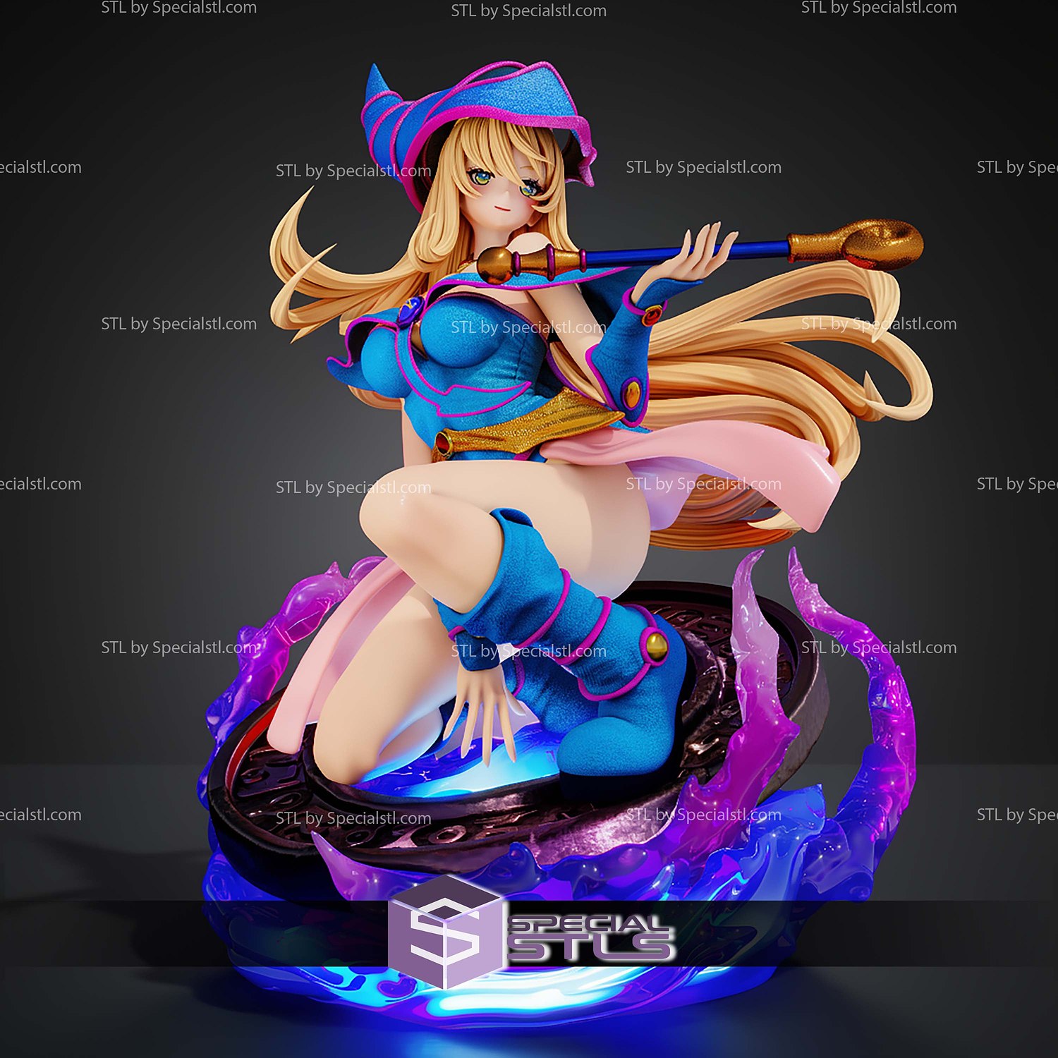 Dark Magician Girl 200mm STL Files 3D Model — view 5