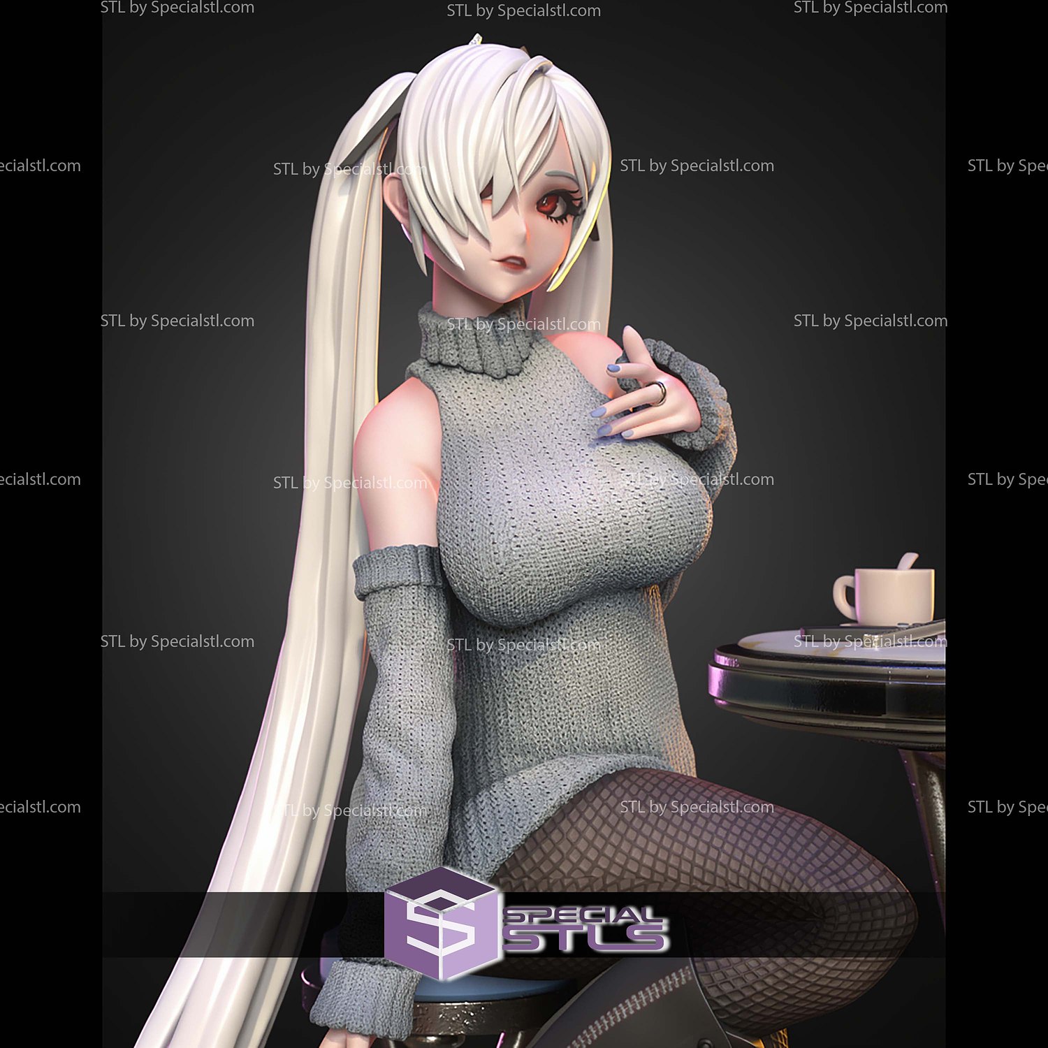 Cinderella Nikke 202mm STL Files 3D Model — view 2