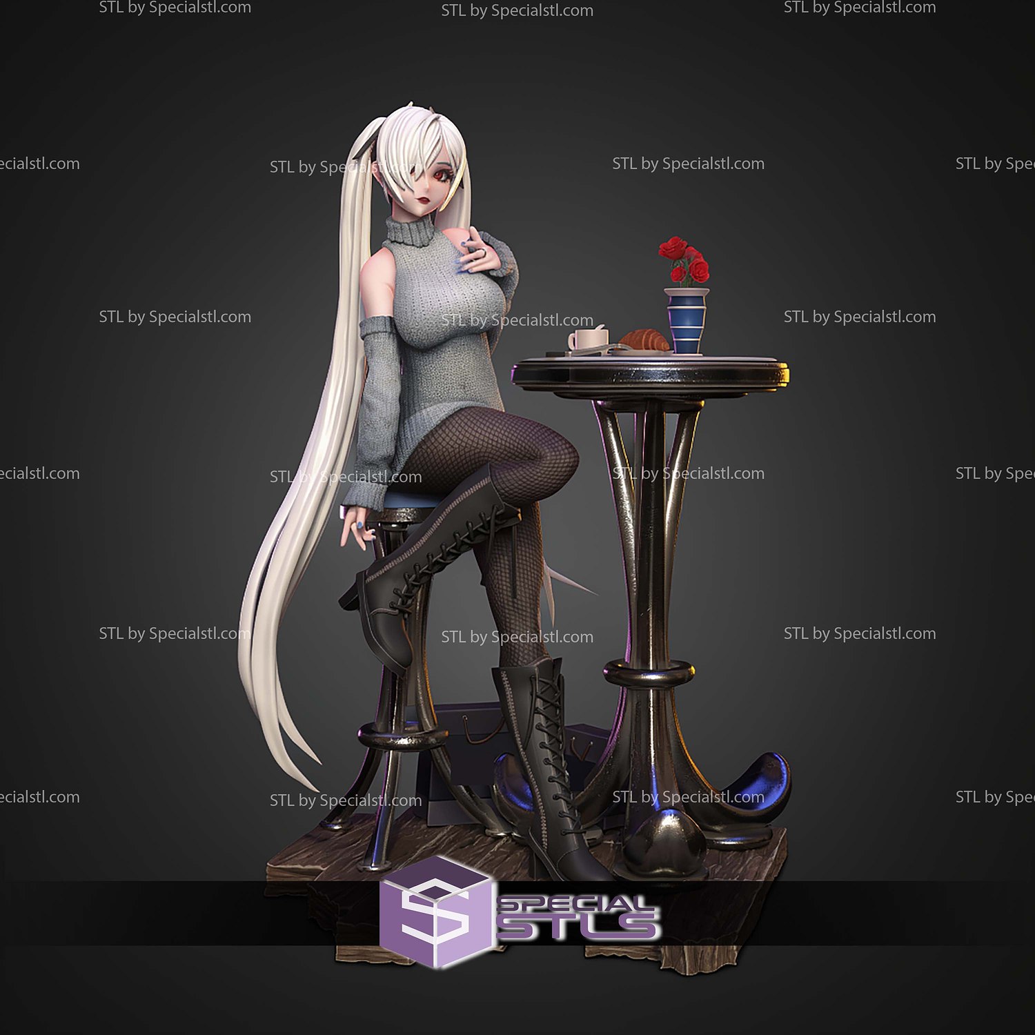Cinderella Nikke 202mm STL Files 3D Model — view 3