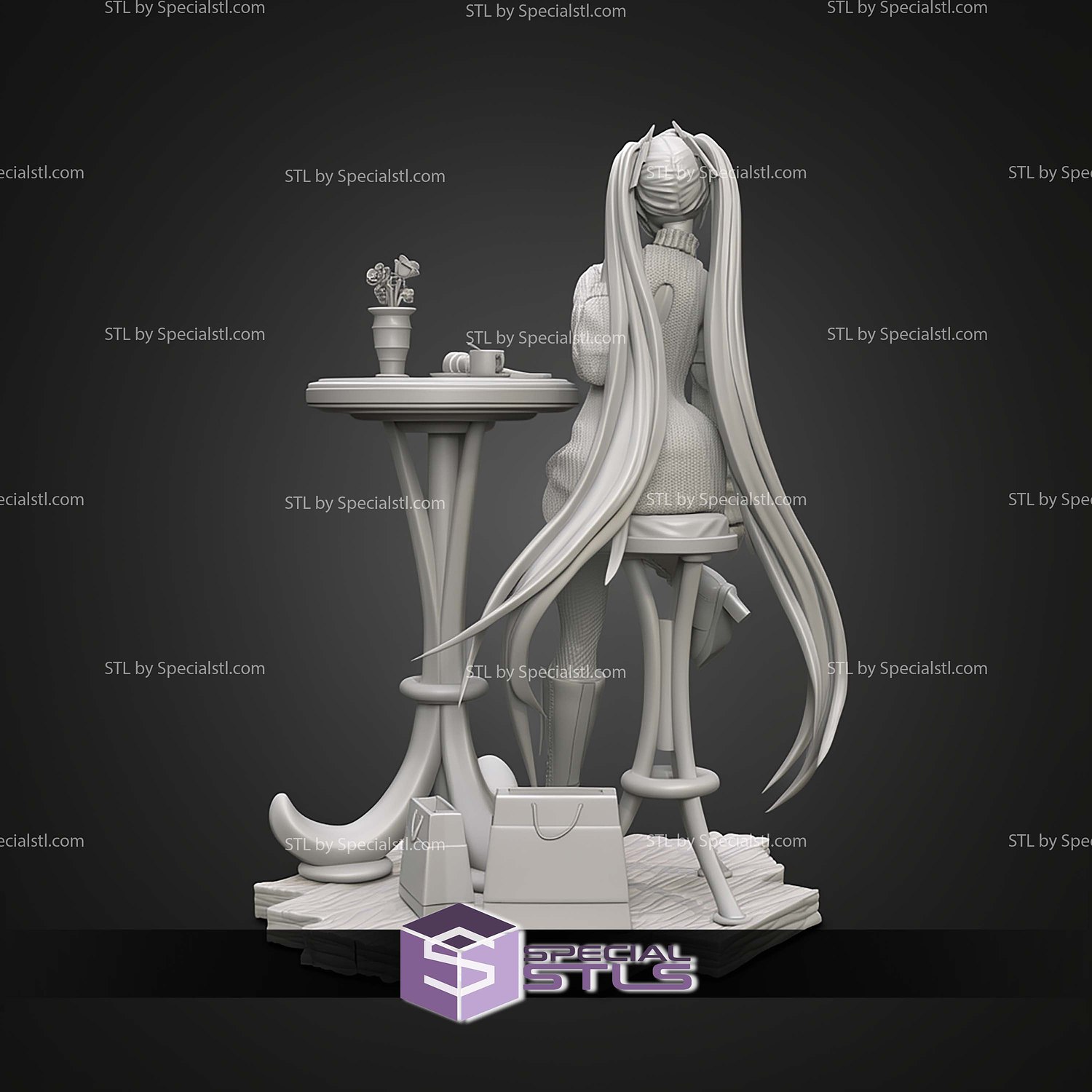 Cinderella Nikke 202mm STL Files 3D Model — view 4