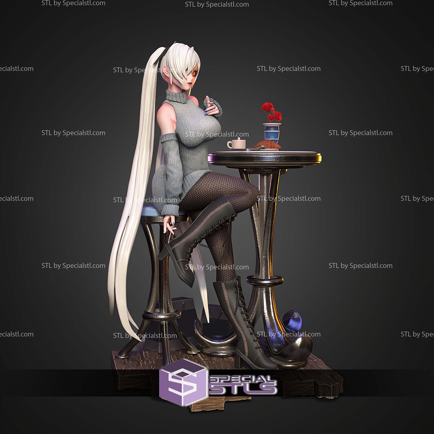 Cinderella Nikke 202mm STL Files 3D Model — view 5
