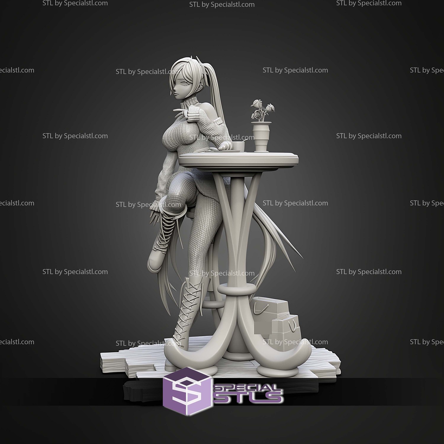 Cinderella Nikke 202mm STL Files 3D Model — view 6