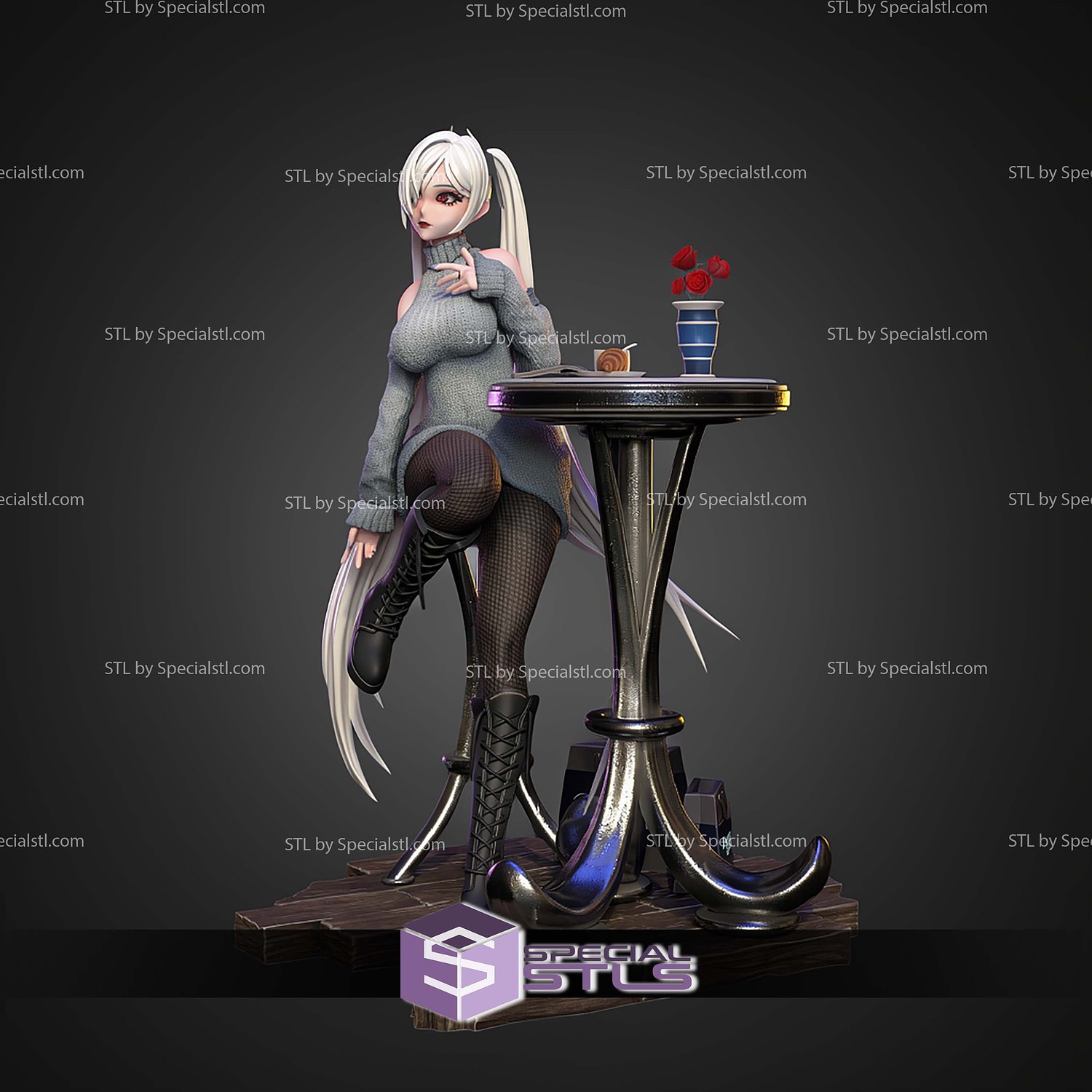 Cinderella Nikke 202mm STL Files 3D Model — view 7